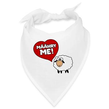 Määhry me! Heiratsantrag vom Schaf - Bandana - Weiß - Vorne