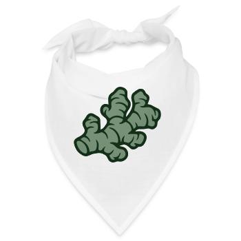 Ingwer Wurzel Grafik - Bandana - Weiß - Vorne