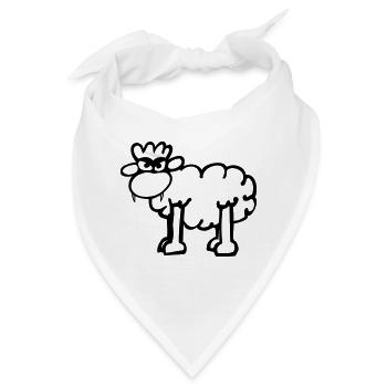 böses Schaf - Bandana - Weiß - Vorne