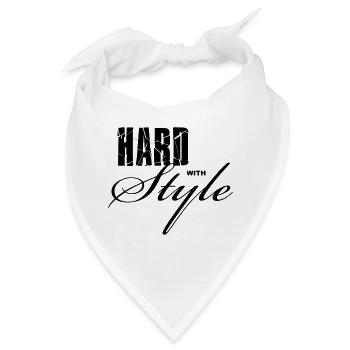 Hard with Style - Bandana - Weiß - Vorne