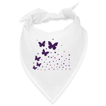 Schmetterlinge & Sternchen - Bandana - Weiß - Vorne