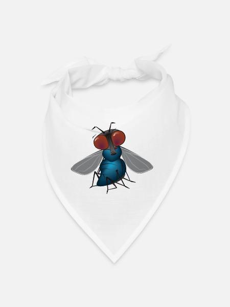 fliege - Bandana - Weiß - Vorne