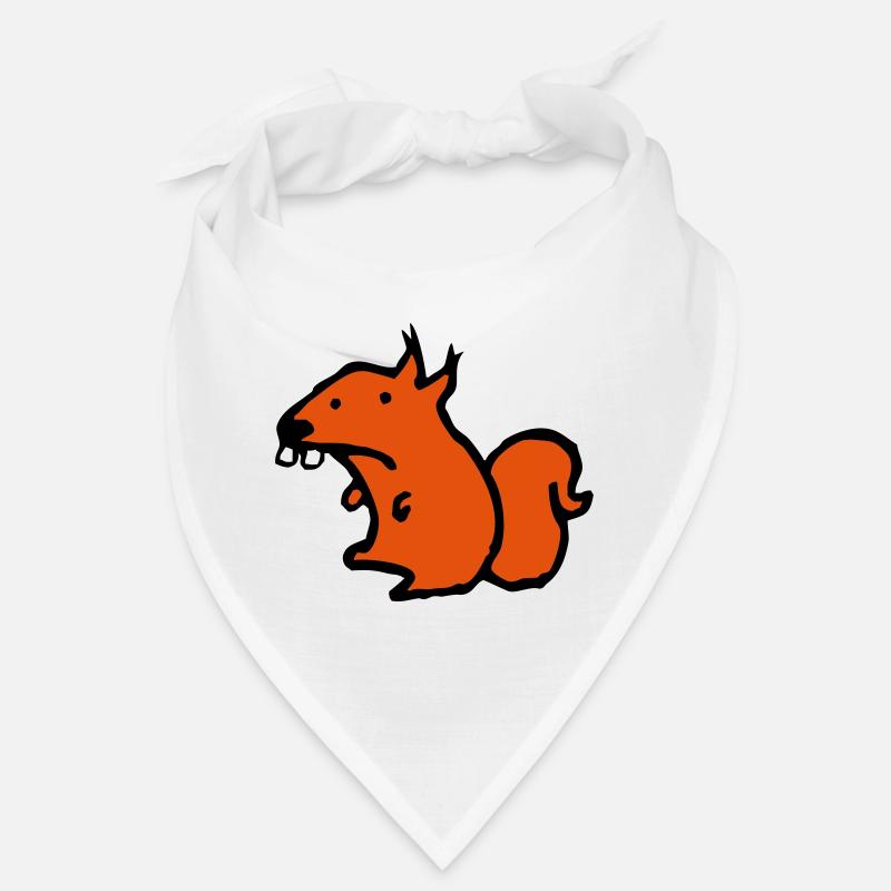 Eichhörnchen - Bandana - Weiß
