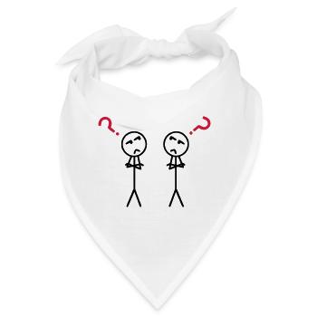 Questionmarks - Bandana - Weiß - Vorne