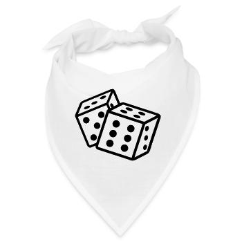würfel - Bandana - Weiß - Vorne