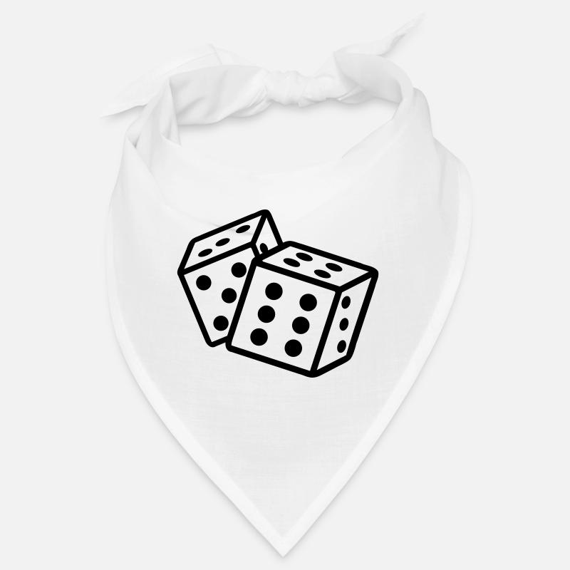 würfel - Bandana - Weiß