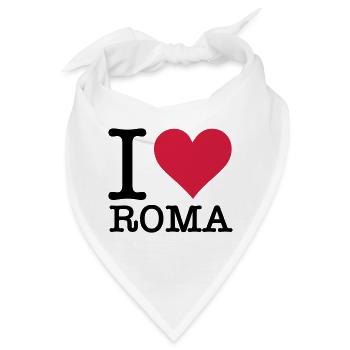 Ich liebe Rom - Bandana - Weiß - Vorne