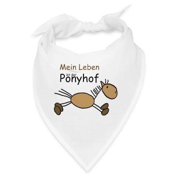 Mein Leben ist der Ponyhof - Bandana - Weiß - Vorne