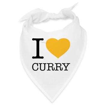 I LOVE CURRY - Bandana - Weiß - Vorne