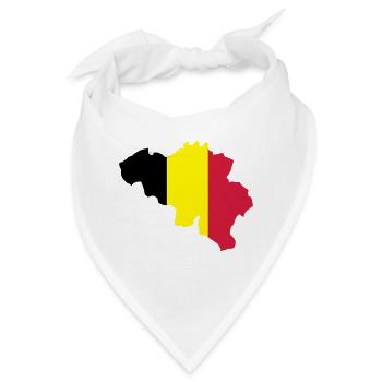 Belgien - Bandana - Weiß - Vorne