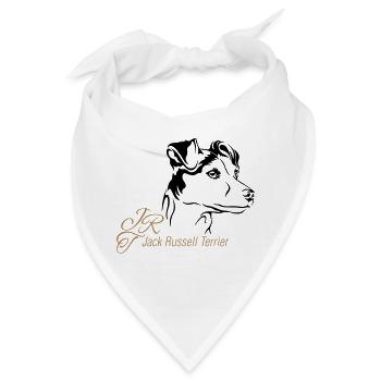 Jack Russell Terrier - Bandana - Weiß - Vorne