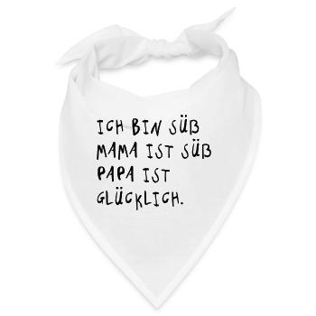 Ich bin süß (Spruch) - Bandana - Weiß - Vorne