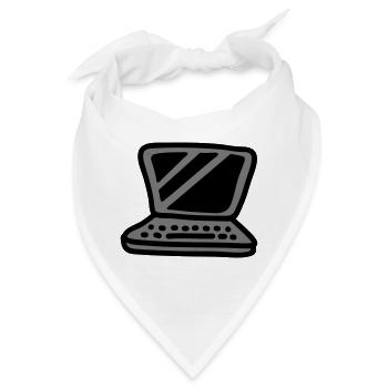Laptop - Bandana - Weiß - Vorne