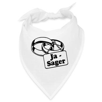 Junggesellenabschied, JGA Bräutigam - Ja Sager(25) - Bandana - Weiß - Vorne
