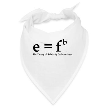 E=fb, theory of relativity for musicians - Bandana - Weiß - Vorne