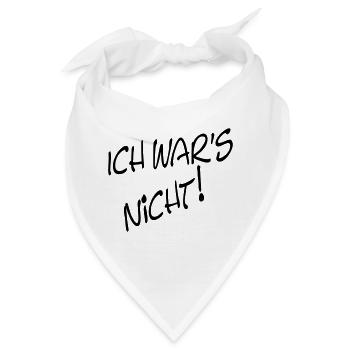 ICH WAR'S NICHT! - Bandana - Weiß - Vorne