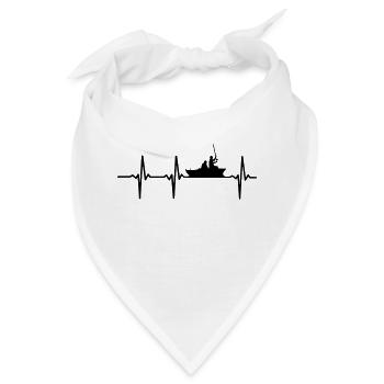 MEIN HERZ SCHLÄGT FÜRS ANGELN - Bandana - Weiß - Vorne