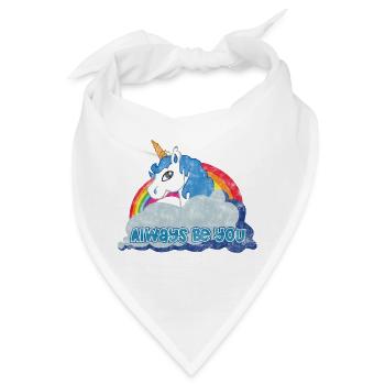 Always be you (Unicorn) grunge - Bandana - Weiß - Vorne