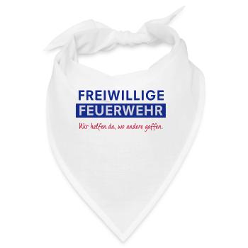Freiwillige Feuerwehr - Bandana - Weiß - Vorne