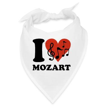 I love Mozart - Bandana - Weiß - Vorne