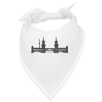 Oberbaumbrücke Berlin 2 - Bandana - Weiß - Vorne