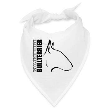 MINIATURE BULLTERRIER PROFIL - Bandana - Weiß - Vorne