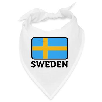 Nationalflagge von Schweden - Bandana - Weiß - Vorne