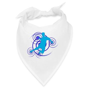 Handball-Design (Wirbel) 07 - Bandana - Weiß - Vorne