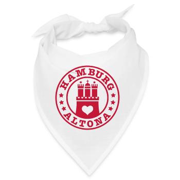 Hamburg Stadtteil Altona 1c - Bandana - Weiß - Vorne