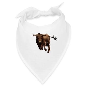 Stier - Bandana - Weiß - Vorne