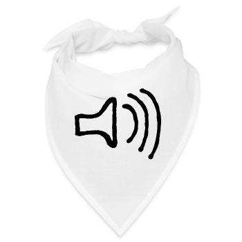 lautsprecher - Bandana - Weiß - Vorne