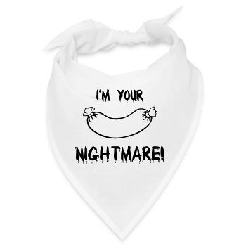 Wurst Albtraum Nightmare - Bandana - Weiß - Vorne