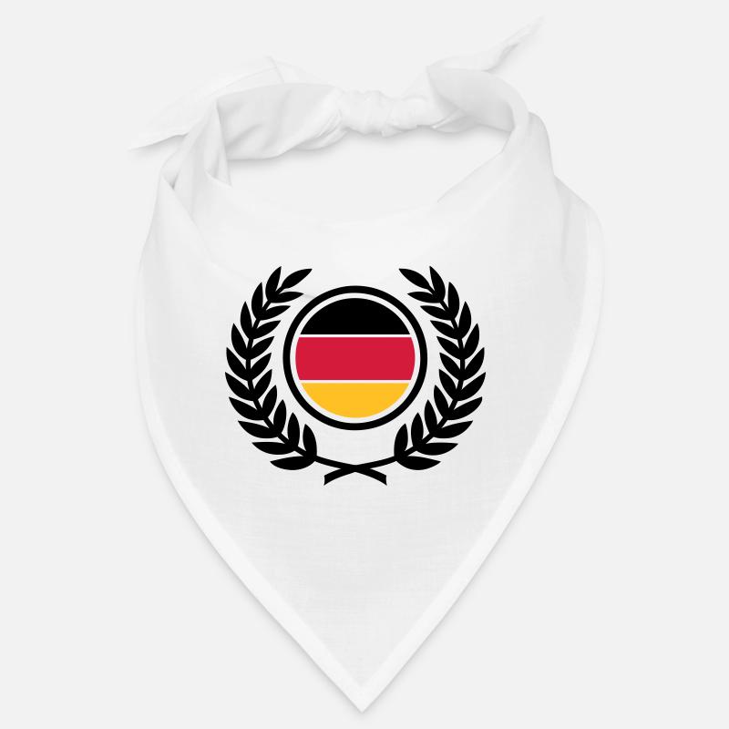 Germany (flag & laurel wreath) - Bandana - white