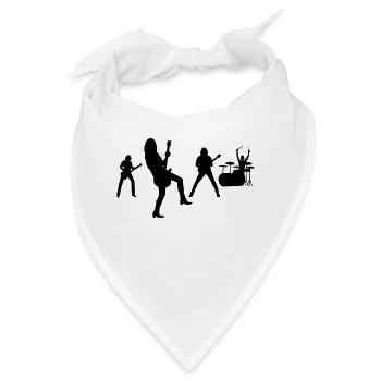 Rock Band - Bandana - Weiß - Vorne