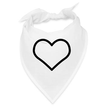 Corazone Liebe Herz Herz Liebe amor valentine - Bandana - Weiß - Vorne