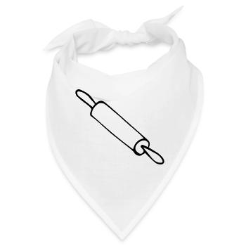 Nudelholz Weihnachten, Weihnachtsbäckerei - Bandana - Weiß - Vorne