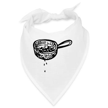 Sieb, abgießen, absieben, abseihen - Bandana - Weiß - Vorne