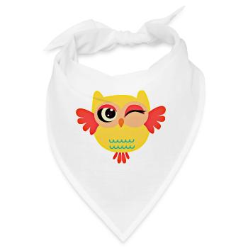 Das Zwinkern der Clea-Eule - Bandana - Weiß - Vorne