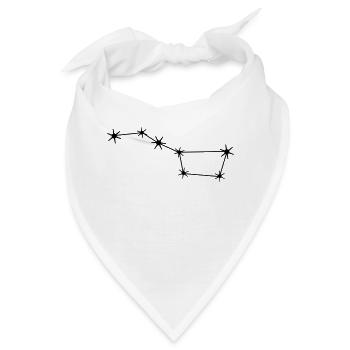 Sternbild Großer Bär / Wagen Konstellation - Bandana - Weiß - Vorne