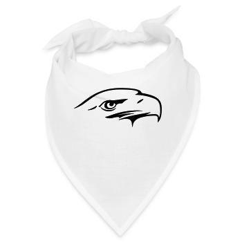 Adlerauge - Vectorart Geschenk Geschnekidee - Bandana - Weiß - Vorne
