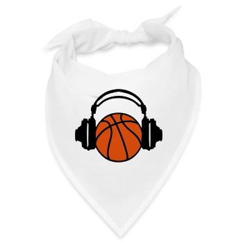 Kopfhörer-Kopfhörer DJ-Audio-Basketball - Bandana - Weiß - Vorne