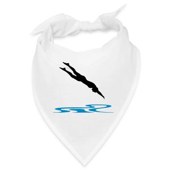 Schwimmerin, Schwimmen - Bandana - Weiß - Vorne