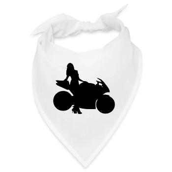 Bikergirl - Bandana - Weiß - Vorne