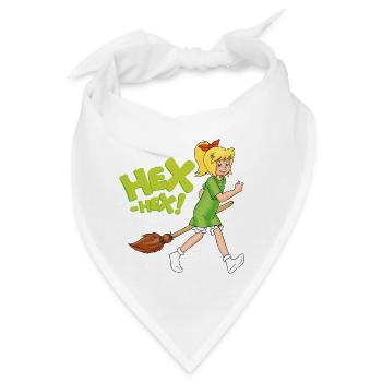 Bibi Blocksberg mit Kartoffelbrei HEX-HEX! Typo - Bandana - Weiß - Vorne