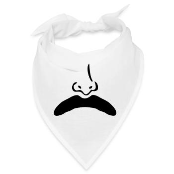 Schnurrbart Schnurrbart Nase nose1 - Bandana - Weiß - Vorne