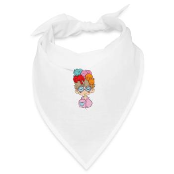 Katzen auf dem Kopf, Petscontest - Bandana - Weiß - Vorne