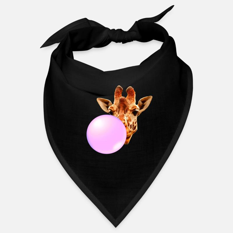 Giraffe With Chewing Gum Bandana