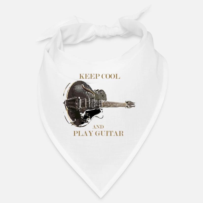 guitare - Bandana - blanc