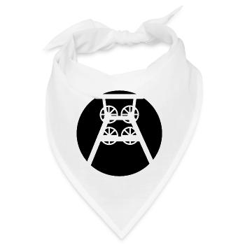 Ruhrpott Zeche Förderturm (b) - Bandana - Weiß - Vorne