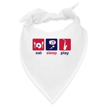 saxophone - Bandana - Weiß - Vorne